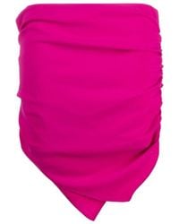 The Attico - The Hatty Ruched Low Rise Mini Skirt - Lyst