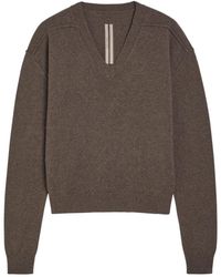 Rick Owens - Wool V-Neck Knit Sweater - Lyst