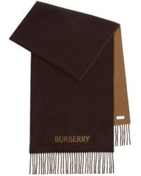 Burberry - Ekd Jacquard Fringed-Edge Scarf - Lyst