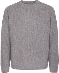 Canali - Ribbed Crew Neck Knitted Sweater - Lyst