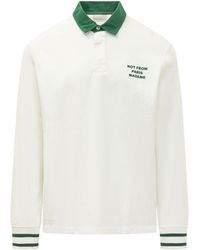 Drole de Monsieur - Drôle De Monsieur Slogan Long-Sleeved Polo Shirt - Lyst