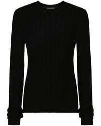 Dolce & Gabbana - Long Sleeved Ribbed Knit Jumper - Lyst