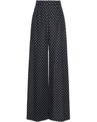 Max Mara - Polka Dot Wide-Leg Trousers - Lyst