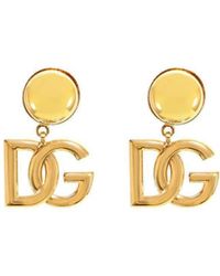 Dolce & Gabbana - Interlocking Logo Earrings - Lyst