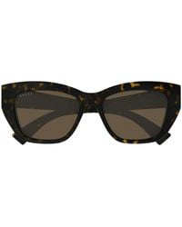 Gucci - Eyewear Cat-Eye Logo Sunglasses - Lyst