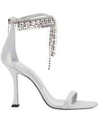 Jimmy Choo - 100Mm Verity Embellished Heeled Sandals - Lyst