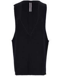 Rick Owens - V-Neck Knitted Vest - Lyst