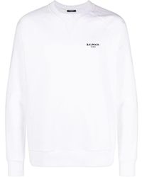 Balmain - Logo-Print Sweatshirt - Lyst