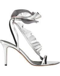 Isabel Marant - Metallic Leather High-Heeled Sandals - Lyst