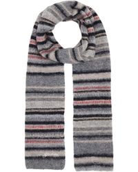 Ganni - Striped Medium-Thickness Scarf - Lyst