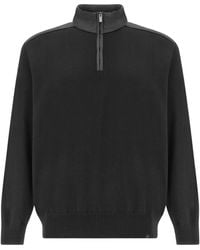 Paul & Shark - High-Neck Wool Half-Zip Sweater - Lyst