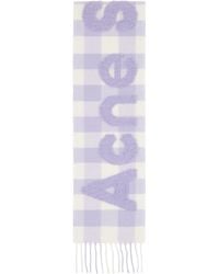 Acne Studios - Check Logo Scarf - Lyst