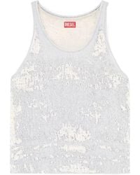 DIESEL - De-Dalby-Fsg Destroyed Jacquard Denim Top - Lyst