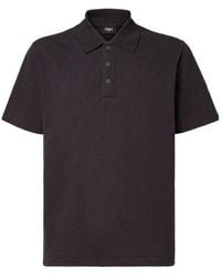 Fendi - Ff Jacquard Short Sleeved Polo Shirt - Lyst