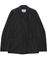 Prada - Double-Breasted Technical Taffeta Jacket - Lyst