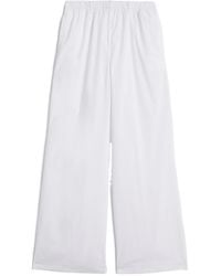 Aspesi - Elastic-Waist Wide-Leg Pants - Lyst