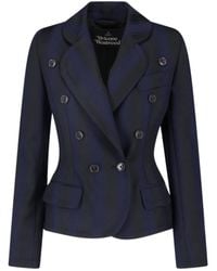 Vivienne Westwood - Striped Double-Breasted Blazer - Lyst