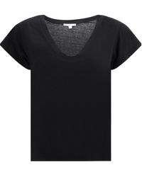 James Perse - Crepe Jersey Oversized Short Sleeve Crew T-Shirt - Lyst