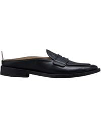 Thom Browne - Grained Leather Mule Loafers - Lyst