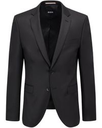 BOSS - Virgin-Wool Single-Breasted Blazer - Lyst