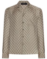 Gucci - Printed Silk Twill Bowling Shirt - Lyst