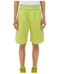 Bottega Veneta - Elasticated Waistband Reverse Logo Shorts - Lyst