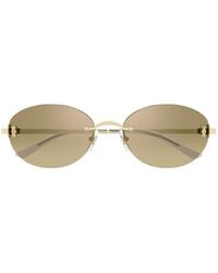 Cartier - Oval Frame Sunglasses - Lyst