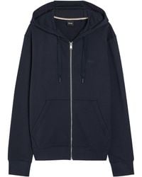 BOSS - Spence Cotton Zip Hoodie - Lyst