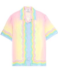 CASABLANCA - Short Sleeve Camp Collar Shirt - Lyst