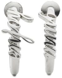 MM6 by Maison Margiela - Lettering Hoop Earrings - Lyst