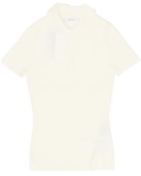 Max Mara - Albero Short-Sleeved Ribbed Polo Shirt - Lyst