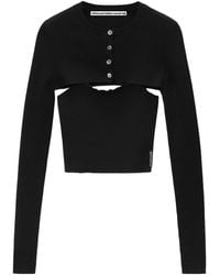 Alexander Wang - Cropped Knitted Top - Lyst