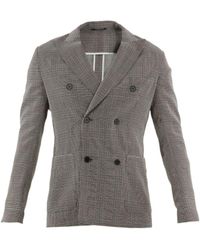 Tonello - Glen Plaid Double-Breasted Jacket - Lyst