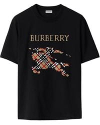 Burberry - Check Ekd-Print T-Shirt - Lyst