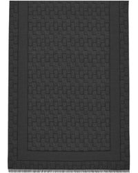 Ferragamo - Ferragamo Monogram Jacquard Frayed-Edge Scarf - Lyst