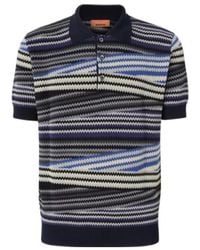 Missoni - Striped Zig-Zag Polo Shirt - Lyst