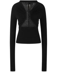 Rick Owens - Prong Ls Long Sleeved Gathered Top - Lyst