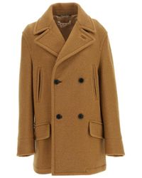 Marni - Double-Breasted Long-Sleeved Coat - Lyst