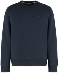 BOSS - Boss Logo Embroidered Crewneck Sweatshirt - Lyst