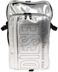 DIESEL - Logo Print Zip-Up Backpack - Lyst