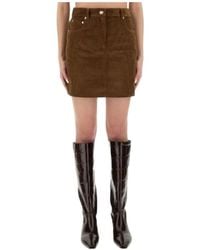 Moschino - Jeans Corduroy Logo Patch Skirt - Lyst