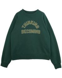 Sacai - Slogan Printed Crewneck Sweatshirt - Lyst