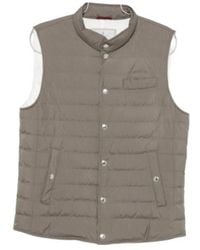 Brunello Cucinelli - Quilted Sleeveless Gilet - Lyst