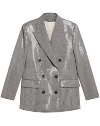 Golden Goose - Double-Breasted Houndstooth Sequinned Boyfriend Jacket - Lyst