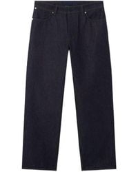 Stone Island - Logo Patch Straight-Leg Jeans - Lyst