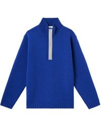 Stone Island - High-Neck Zip-Front Sweater - Lyst