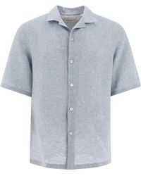 Brunello Cucinelli - Short-Sleeved Button-Up Shirt - Lyst
