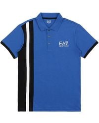 EA7 - Printed Polo Shirt - Lyst