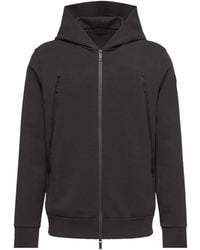 Moncler - Cotton Blend Zip-Up Hoodie - Lyst