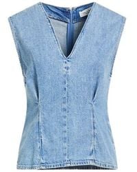 Rag & Bone - Denim Sleeveless V-Neck Top - Lyst